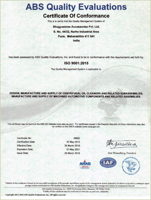 iso certificate